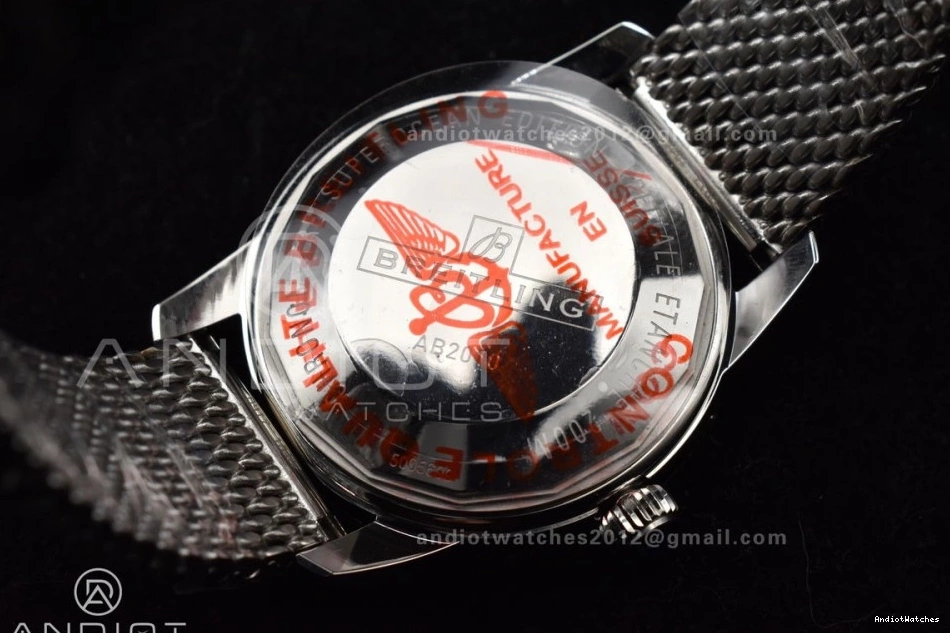 Dial 42mm SS Ceramic SS Blue Heritage Fashionable Bezel BLSF Mesh Bracelet 1169 Blue SuperOcean II on A 0402